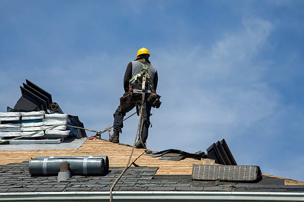 Professional Gutter Installation technician working in Osage, IA
